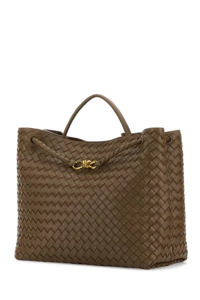 Bottega Veneta Women Brown Leather Big Andiamo Handbag In Brown