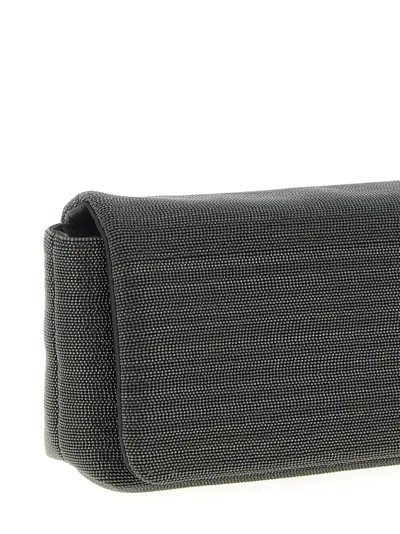 Brunello Cucinelli Women 'precious' Clutch In Gray