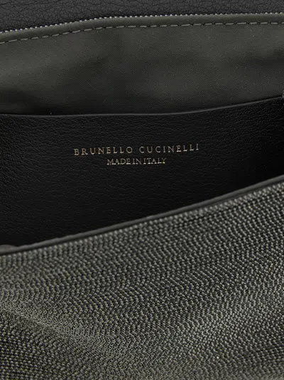 Brunello Cucinelli Women 'precious' Clutch In Gray