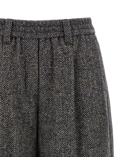 Brunello Cucinelli Wool Bermuda Shorts In Gray
