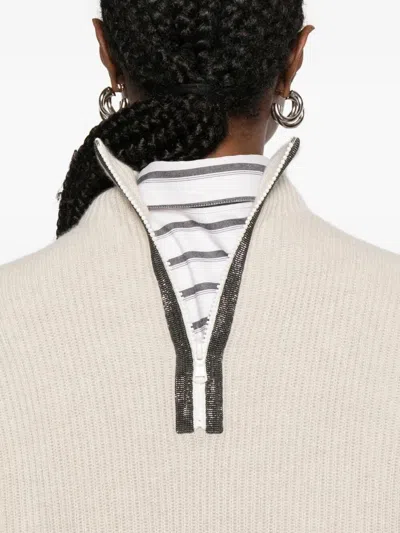 Brunello Cucinelli Women Cashmere Dress In Neutral