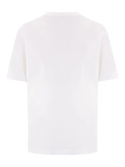 Brunello Cucinelli Women Classic Pocket Tee Shirt In White