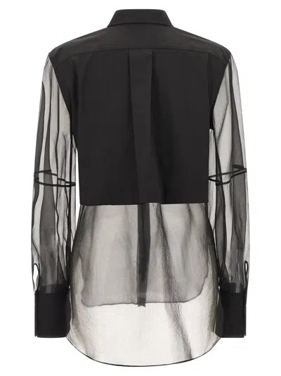 Brunello Cucinelli Layered Shirt Featuring Pointed Collar In Black