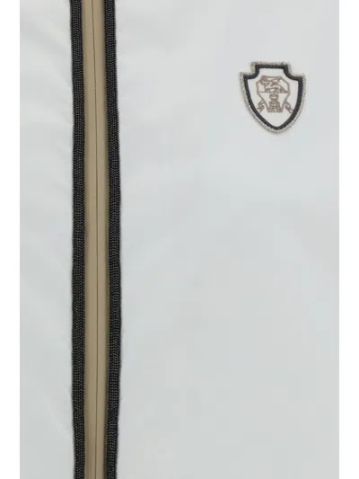 Brunello Cucinelli Women Waterproof Jacket With Hood In White