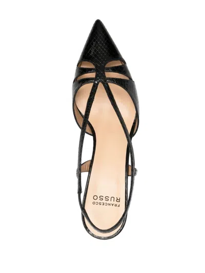 Francesco Russo Snake Effect Pumps 55mm In Black