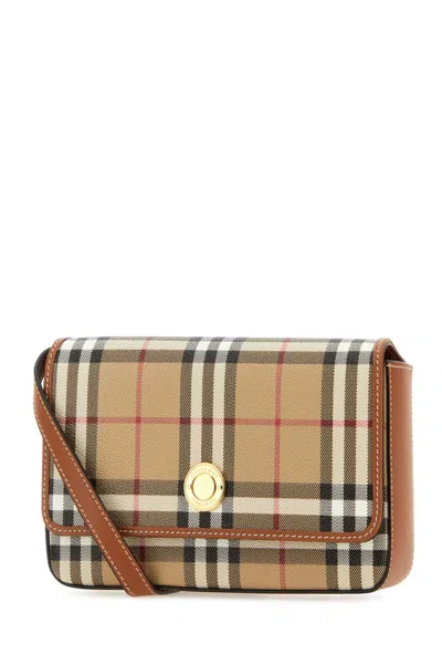 Burberry Woman Printed Canvas Hampshire Crossbody Bag In Multi