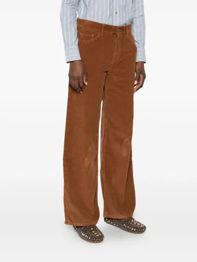 Celine Jolene Jeans In Corduroy In Brown