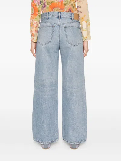 Celine Women Wide-leg Denim Jeans In Blue