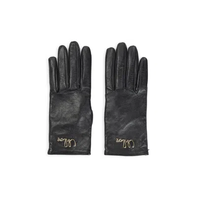 Chloé Chloe Lamb Leather Gloves Women In Black