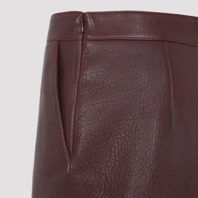 Chloé Chloe Lamb Leather Mini Skirt Women In Burgundy