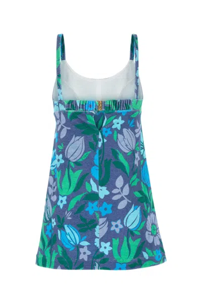 Chloé Chloe Women Printed Terry Fabric Mini Dress In Blue