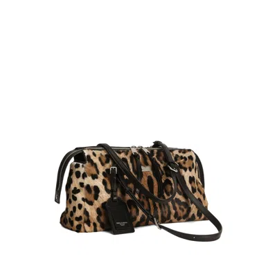 Dolce & Gabbana Brown Tote Bags Women In Animal Print