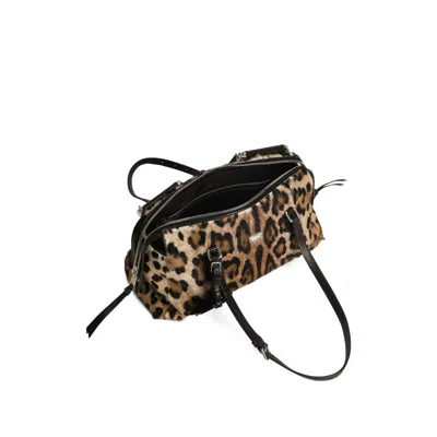 Dolce & Gabbana Brown Tote Bags Women In Animal Print