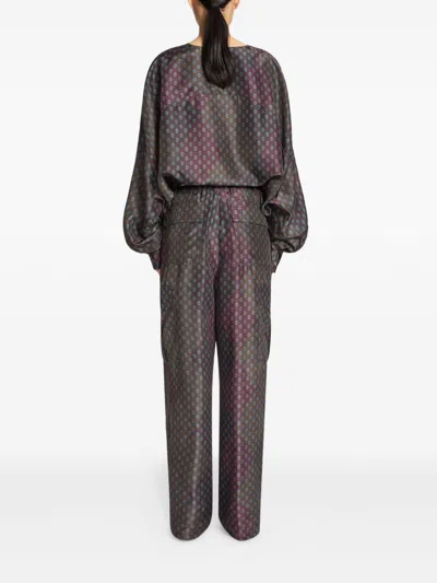 Dries Van Noten Women Camiel Printed Silk Blouse In Multi
