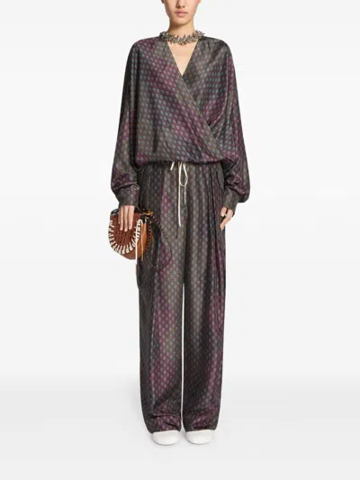 Dries Van Noten Women Camiel Printed Silk Blouse In Multi