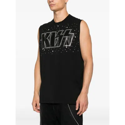 Dsquared2 Graphic Print Sleeveless Crew Neck T-shirt In Black