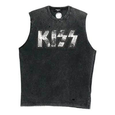 Dsquared2 X Kiss Studded Tank Top In Black