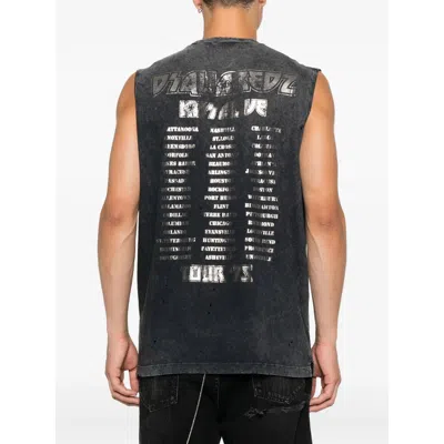 Dsquared2 X Kiss Studded Tank Top In Black