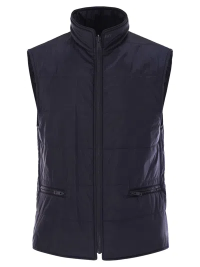 Fay Men Double Coat In Wool And Cashmere Cloth In Blue