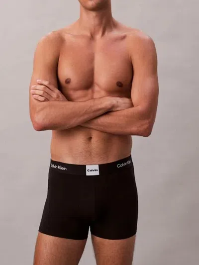 Calvin Klein Logo-waistband Boxers In Black