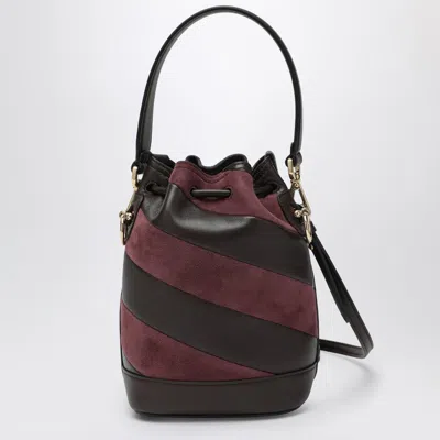 Fendi Mon Tresor Mini Bag In Two-tone Inlaid Leather And Suede Women In Brown