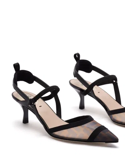 Fendi Women Colibrì Lite Slingback Pumps In Multi