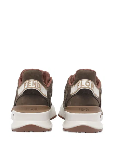 Fendi Flow Sneakers Brown Women In Multi