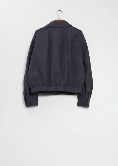 Lemaire Boxy Cotton Blouson In Brown