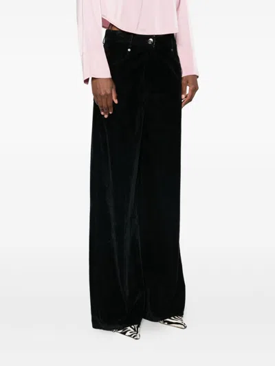 Forte Forte Flocked Cotton Five-pocket Trousers With Textured Finish In Multi