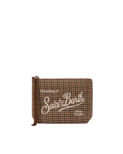 Mc2 Saint Barth Pochette Aline Wool In Misto Lana Pied De Poule In Multi