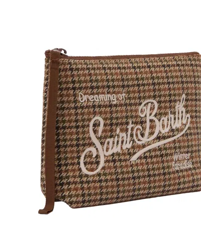 Mc2 Saint Barth Pochette Aline Wool In Misto Lana Pied De Poule In Multi