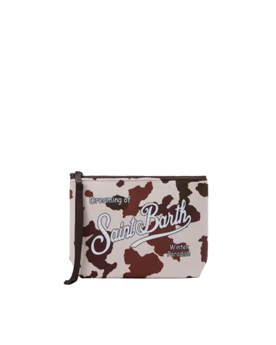Mc2 Saint Barth Pochette Aline In Scuba Con Stampa Mucca In Multi