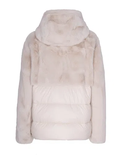 Blauer Short Jacket With Plush Faux Fur In Neutral
