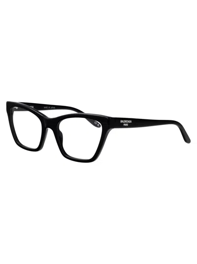 Balenciaga Black-black-transparent Recycled Acetate Glasses In Black