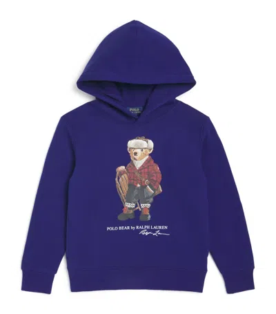 Ralph Lauren Boys Polo Bear Hoodie In Purple
