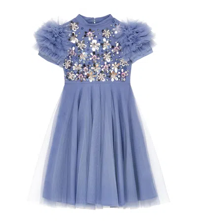 Tutu Du Monde Jardin De Monet Ruffled Floral Dress In Blue