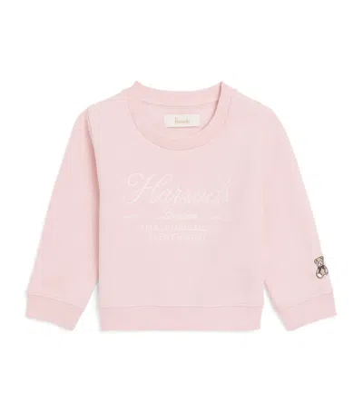 Harrods Cotton Logo Sweatshirt In Pink