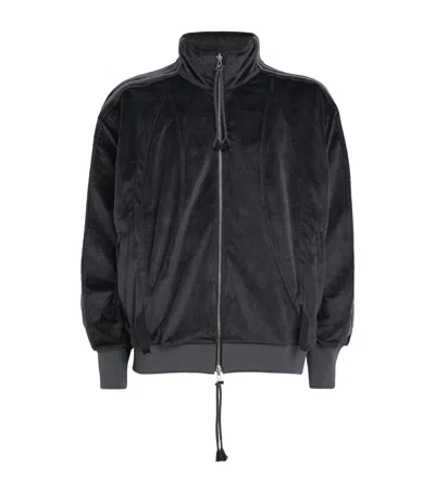 Adidas Originals Originals X Song For The Mute Velvet Track Jacket In Blue