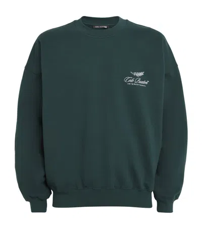 Cole Buxton Cotton Logo Sweatshirt In Green