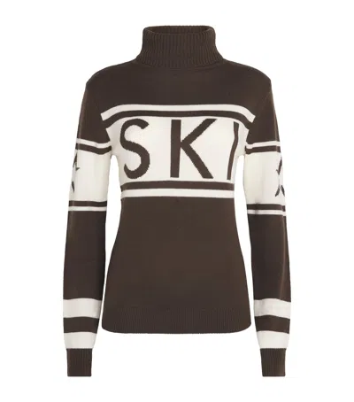 Perfect Moment Schild Merino Wool Sweater Xl In Multi