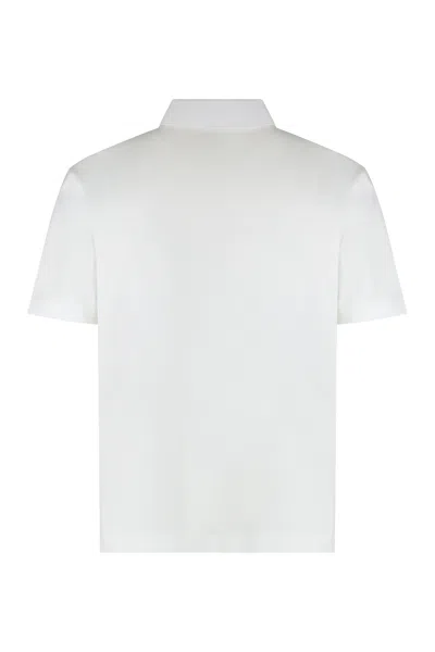 Hugo Boss Lightweight Short-sleeved Cotton Polo Shirt In White
