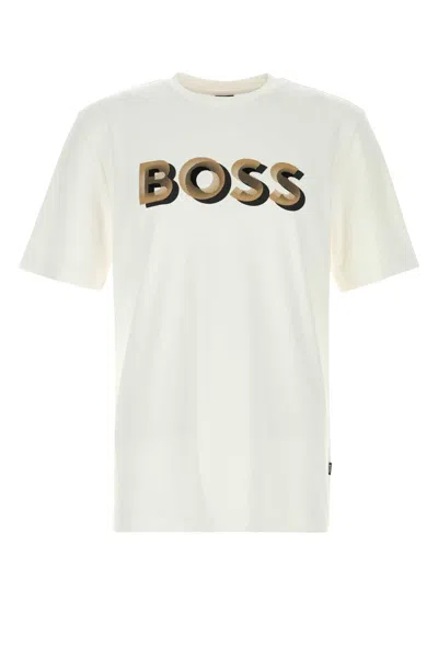 Hugo Boss Cotton Logo T-shirt For Everyday Wear In White