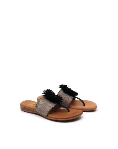 Andre Assous Women's Novalee Sandal In Black/beige In Brown
