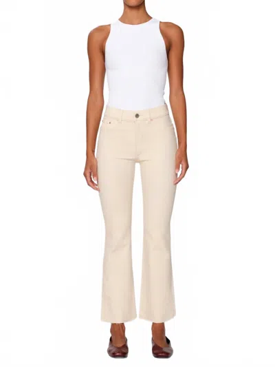 Dl1961 - Men's Bridget Boot High Rise Instasculpt Jeans In Flax In Animal Print