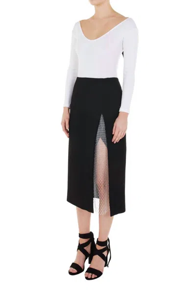 Christopher Esber Women's Contour Crystal Split Skirt In Black In Black