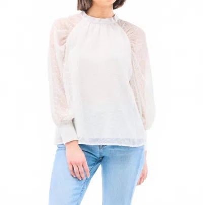 Mary Square Veronica Blouse In Marshmallow In White