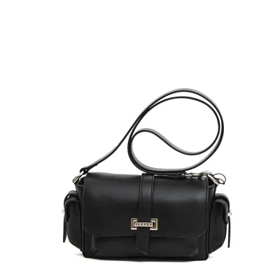 Hogan Rectangular Black Bag With Structured Silhouette In Black