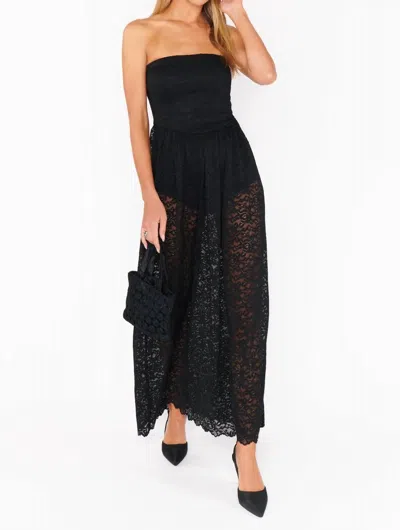Show Me Your Mumu Diana Drop Waist Maxi Dress In Black Lovely Lace In Multi