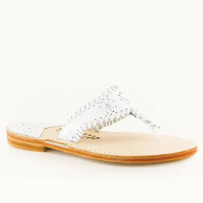 Palm Beach Women's Slip On Sandal In White In Animal Print