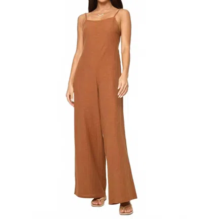 L*space Lspace Jaida Open Back Cotton Cover-up Jumpsuit In Multi